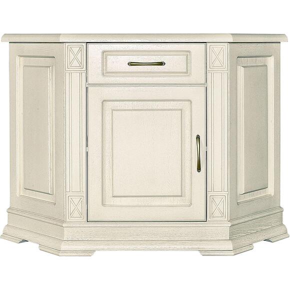 Тумба угловая «Верди Классик» П1.0487.0.01-01, Материал: Массив (дуб), Цвет: Слоновая кость