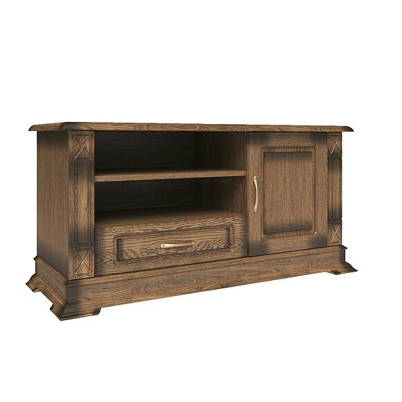 Тумба ТВ «Верди Классик» П1.0487.0.31, Материал: Массив (дуб), Цвет: Дуб рустикаль с патинированием