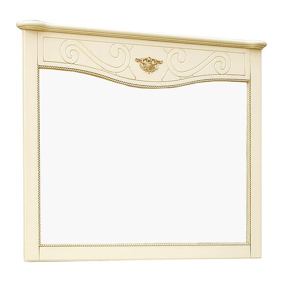 Зеркало настенное «Алези» П1.350.0.14 (П350.14), Материал: Массив (дуб), Цвет: Слоновая кость с золочением (zerkalo_alezi_2_p350_14_slon_kost.jpg) Зеркало настенное «Алези» П1.350.0.14 (П350.14), Материал: Массив (дуб), Цвет: Слоновая кость с золочением