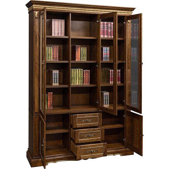 Шкаф комбинированный «Милана 3Д» П4.265.2.13(396.13), Материал: Массив (дуб), Цвет: Черешня с золочением (Shakf_kombinirovannii_Milana_3D_P396-13_chereshnya_s_zolocheniem_.jpg) Шкаф комбинированный «Милана 3Д» П4.265.2.13(396.13), Материал: Массив (дуб), Цвет: Черешня с золочением