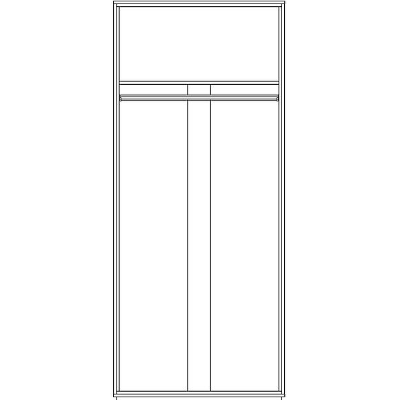 Шкаф 2-х дверный для одежды «Лайн» П6.619.1.28 (П620.28), Материал: ЛДСП, Цвет: Камень серый/Дуб вотан/Чёрный