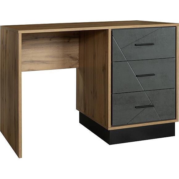 Стол письменный «Лайн» П6.619.2.16 (П619.16-1), Материал: МДФ+ПВХ, Цвет: Камень серый/Дуб вотан/Чёрный (Kamen_serij_Stol_pismennij_Lain_P619-16-2.jpg) Стол письменный «Лайн» П6.619.2.16 (П619.16-1), Материал: МДФ+ПВХ, Цвет: Камень серый/Дуб вотан/Чёрный