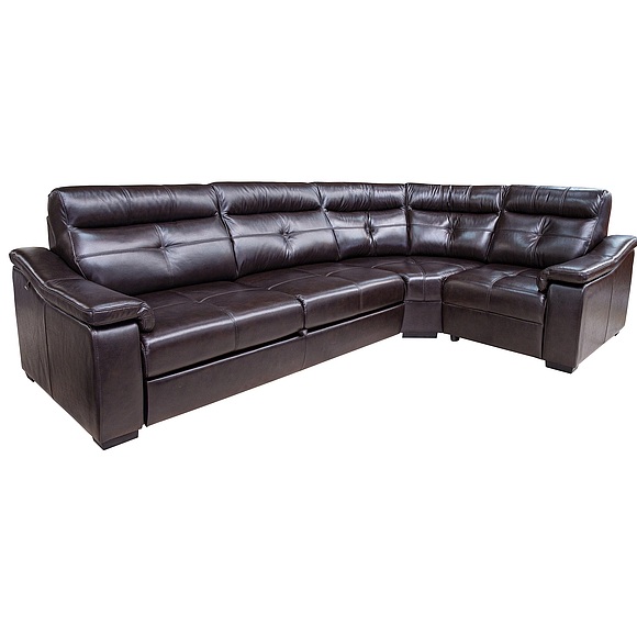 კუთხის დივანი «ბარსელონა 2» (3მლ/რ901რ/ლ), ადგილი: ნატურალური ტყავი, ტყავის ჯგუფი: 120 ჯგუფი