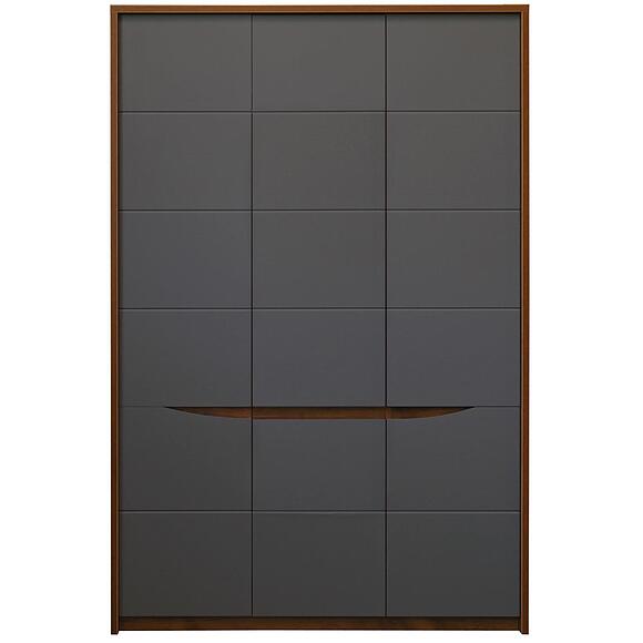 ტანსაცმლის კარადა «მონაკო» პ528.17, ადგილი: მდფ+პვხ, ფერი: მუხის სატერი+რუხი მოკკო