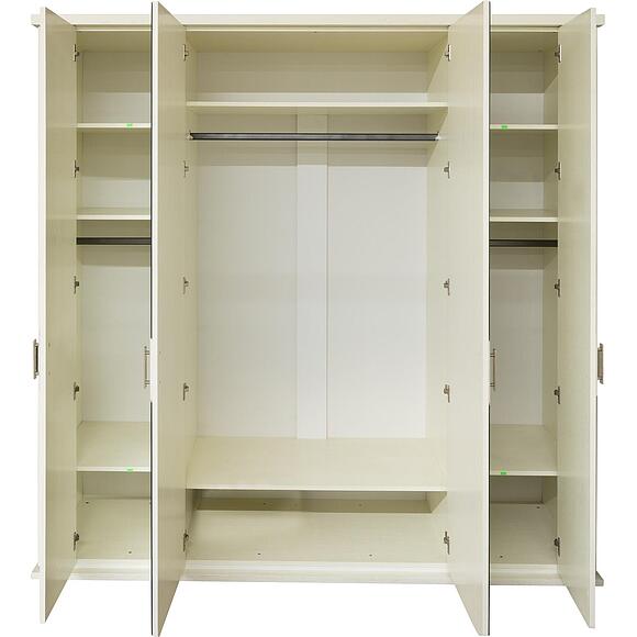 გარდერობი «ტუნისი» პ6.343.1.09 (П344.09/1), ადგილი: დსპ+შპონი, ფერი: სპილოსძვლისფერი ვერცხლით