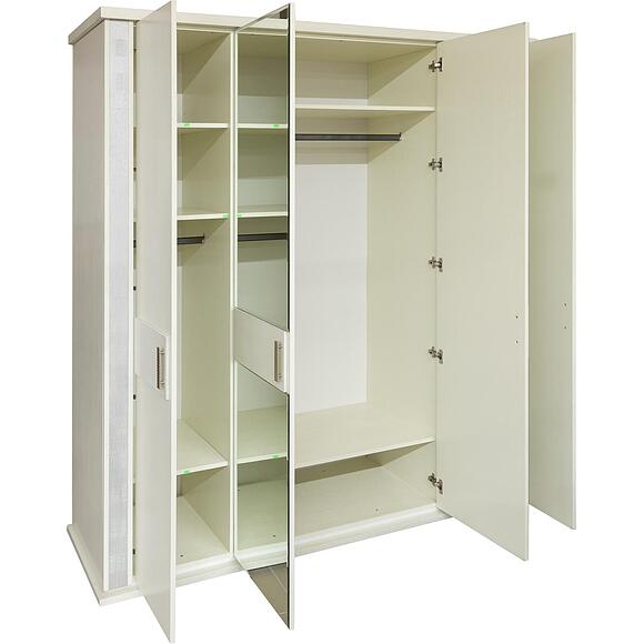 გარდერობი «ტუნისი» პ6.343.1.09 (П344.09/1), ადგილი: დსპ+შპონი, ფერი: სპილოსძვლისფერი ვერცხლით