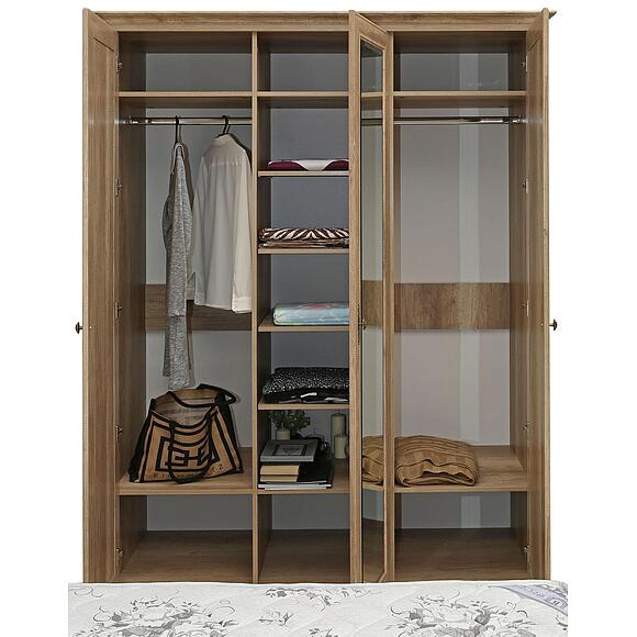 Шкаф для одежды 3д «Турин» П7.036.1.16-01 (П036.16), ადგილი: ლდსპ+მდფ, ფერი: მუხის კანიონი