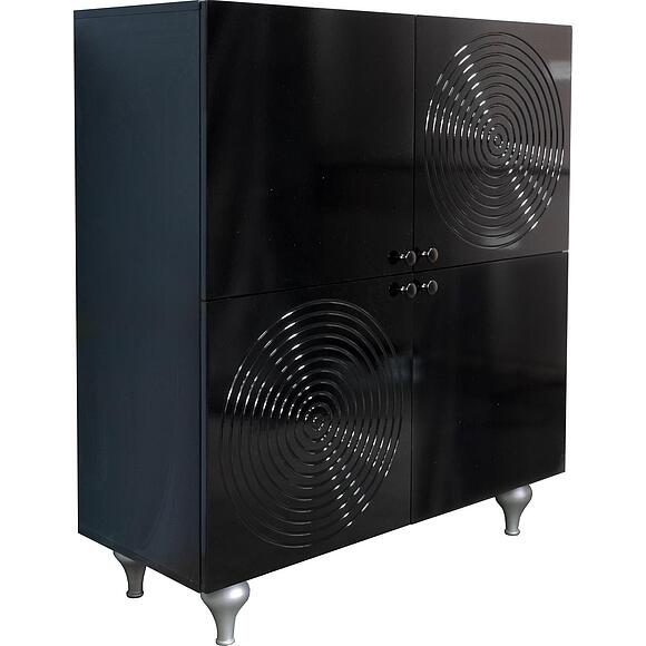 Тумба «Лацио» П6.634.0.03 (П634.03), Материал: ЛДСП+МДФ, Цвет: Черный глянец / черный