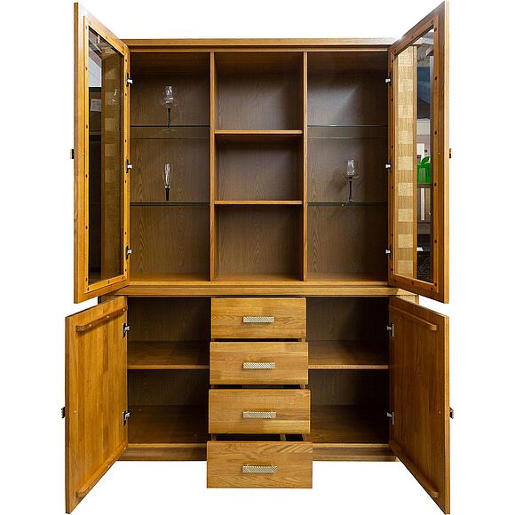 Шкаф 3д «Тунис» П6.343.0.06 (П343.06Ш), Материал: ДСП+шпон, Цвет: Дуб рустикаль с золочением