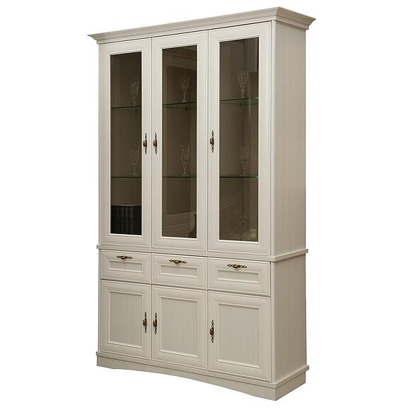 Шкаф 3д «Турин» П7.036.0.11 (П036.11), Материал: ЛДСП+МДФ, Цвет: Сосна карелия (shkaf_turin_a3_p036_11_white_2.jpg) Шкаф 3д «Турин» П7.036.0.11 (П036.11), Материал: ЛДСП+МДФ, Цвет: Сосна карелия