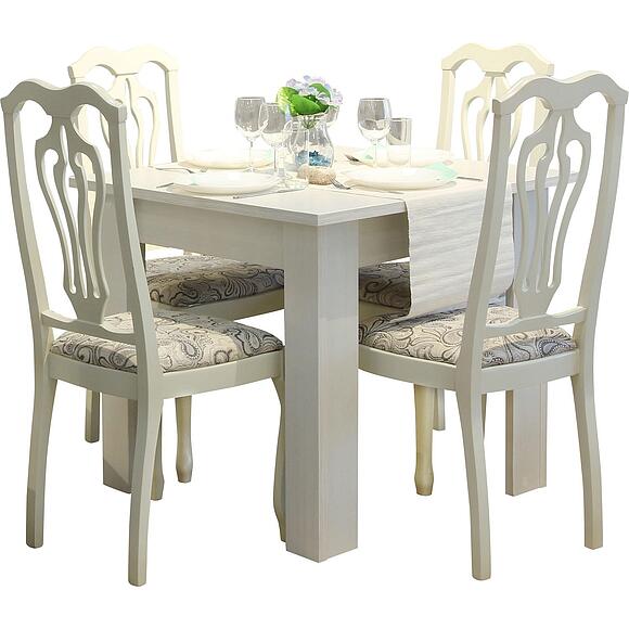 Стол обеденный «Турин» П7.036.4.54 (П036.54), Материал: ЛДСП+МДФ, Цвет: Сосна карелия (stol_obed_turin_p036_54_white_2.jpg) Стол обеденный «Турин» П7.036.4.54 (П036.54), Материал: ЛДСП+МДФ, Цвет: Сосна карелия