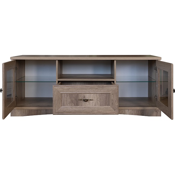 Тумба «Турин ТВ2» П7.036.0.21 (П036.21), Материал: ЛДСП+МДФ, Цвет: Дуб Каньон (80700875_2.jpg) Тумба «Турин ТВ2» П7.036.0.21 (П036.21), Материал: ЛДСП+МДФ, Цвет: Дуб Каньон