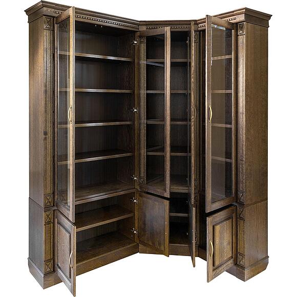 Набор мебели для библиотеки «Верди» П3.487.2.02 (П523.Н2), Материал: Массив (дуб), Цвет: Табак