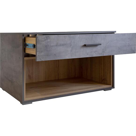 Тумба «Лима» П7.052.3.26, Материал: ЛДСП, Цвет: Оникс + Дуб Кантри золотой