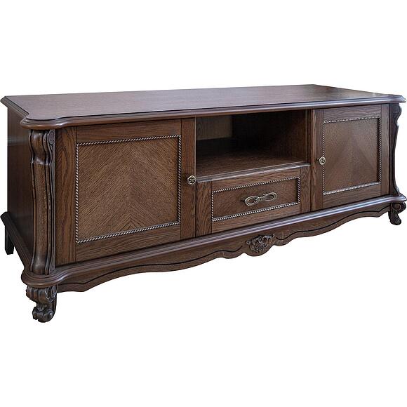 Тумба ТВ «Алези» П1.350.0.02 (П350.02), Материал: Массив (дуб), Цвет: Табак (35002.jpg) Тумба ТВ «Алези» П1.350.0.02 (П350.02), Материал: Массив (дуб), Цвет: Табак