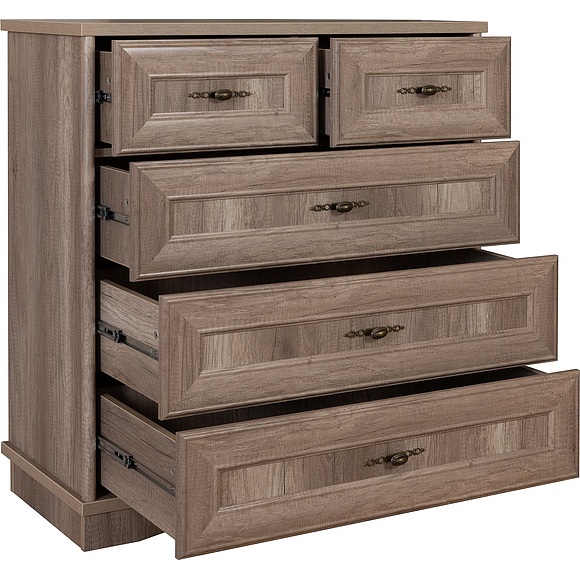 Комод «Турин» П7.036.1.30 (П036.30), Материал: ЛДСП+МДФ, Цвет: Дуб Каньон (80700863.jpg) Комод «Турин» П7.036.1.30 (П036.30), Материал: ЛДСП+МДФ, Цвет: Дуб Каньон