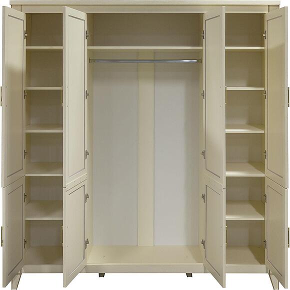 ტანსაცმლის კარადა 4დ «ამადეი» პ6.635.1.01, ადგილი: მასიური მუხა, ფერი: ანტიკური ტემპერა მოოქროვილი