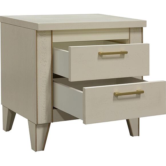 Тумба прикроватная «Амадей» П6.635.1.04, Материал: Массив (дуб), Цвет: Античная темпера с золочением