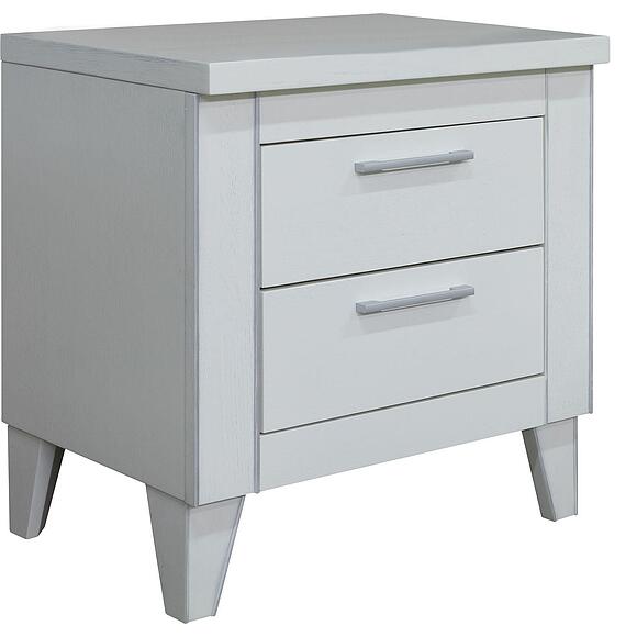 Тумба прикроватная «Амадей» П6.635.1.04, Материал: Массив (дуб), Цвет: Слоновая кость с серебром