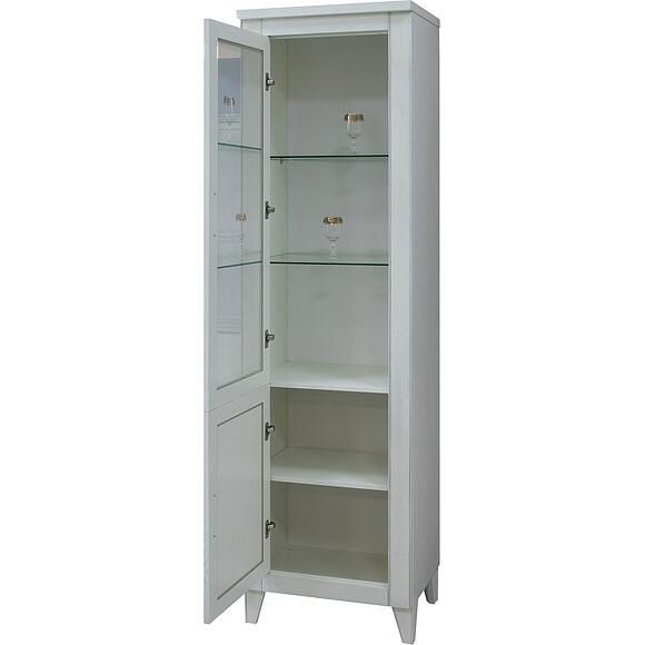 Шкаф «Амадей» П6.635.0.05, Материал: Массив (дуб), Цвет: Слоновая кость с серебром