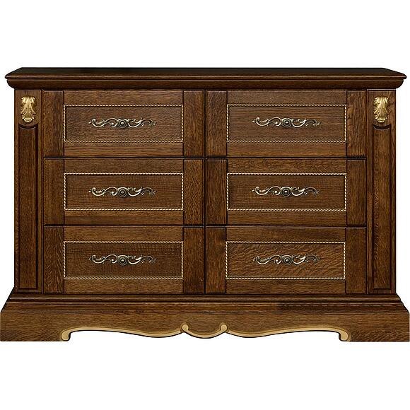 Тумба «Милана 2я» П4.265.2.31(396.31), Материал: Массив (дуб), Цвет: Черешня с золочением