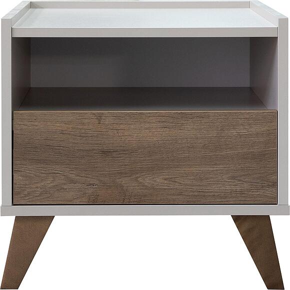 საძინებლის ტუმბო «დენვერი» პ6.639.1.0410, ადგილი: ლდსპ, ფერი: კანზას მუხა + კაპუჩინო