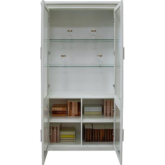 Шкаф «Амадей» П6.635.0.09, Материал: Массив (дуб), Цвет: Слоновая кость с серебром