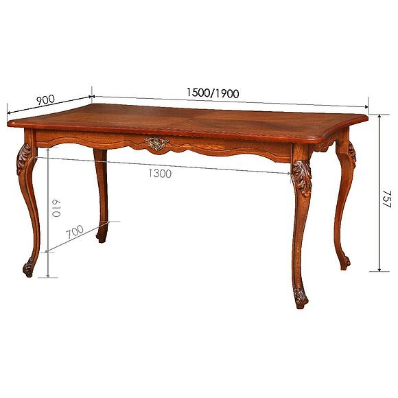 მაგიდა «ალეზი 3რ» პ1.350.4.08 (პ353.08), ადგილი: მასიური მუხა, ფერი: ანტიკური ბრინჯაო