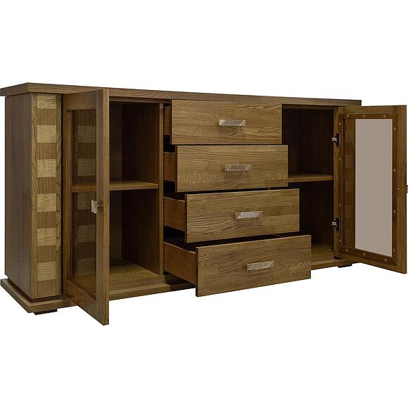 ტუმბო კომბინირებული «ტუნისი» პ6.343.0.03 343.03შ, ადგილი: დსპ+შპონი, ფერი: მუხის რუსტიკალი მოოქროვილი