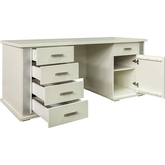 საწერი მაგიდა «ტუნისი» პ6.343.2.08 (პ343.08შ), ადგილი: დსპ+შპონი, ფერი: სპილოსძვლისფერი ვერცხლით