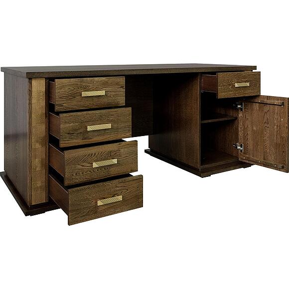 საწერი მაგიდა «ტუნისი» პ6.343.2.08 (პ343.08შ), ადგილი: დსპ+შპონი, ფერი: ვენგე+ოქრო