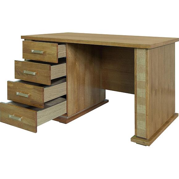 Стол письменный «Тунис» П6.343.2.25-01 (П343.25Ш), Материал: ДСП+шпон, Цвет: Медовый с золочением