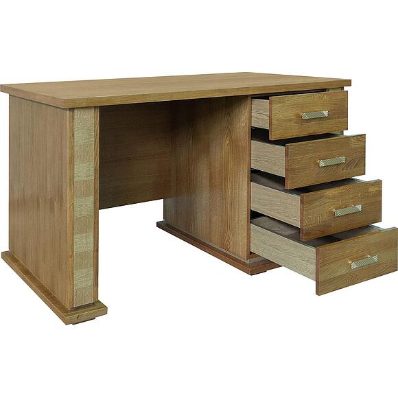 Стол письменный «Тунис» П6.343.2.25 (П343.25-1Ш), Материал: ДСП+шпон, Цвет: Медовый с золочением