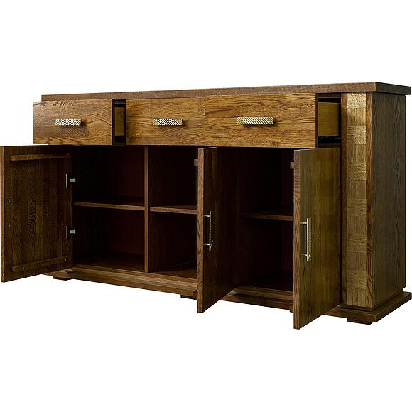 ტუმბო «ტუნისი» პ6.343.0.09 (343.09შ), ადგილი: მასიური მუხა, ფერი: ბლისფერი ოქროსფერი ორნამენტებით