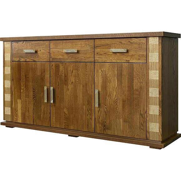 ტუმბო «ტუნისი» პ6.343.0.09 (343.09შ), ადგილი: მასიური მუხა, ფერი: ბლისფერი ოქროსფერი ორნამენტებით