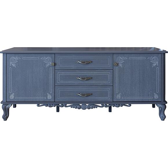 ტელე-მაგიდა «ფლორენტინა» ბმ2.851.0.33, ადგილი: მდფ,მუხის შპონით, ფერი: ცისფერი გიშერი