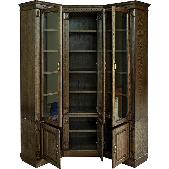 Набор мебели для библиотеки «Верди» П3.487.2.01 (П523.Н1), Материал: Массив (дуб), Цвет: Табак