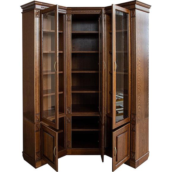 Набор мебели для библиотеки «Верди» П3.487.2.01 (П523.Н1), Материал: Массив (дуб), Цвет: Черешня с золочением