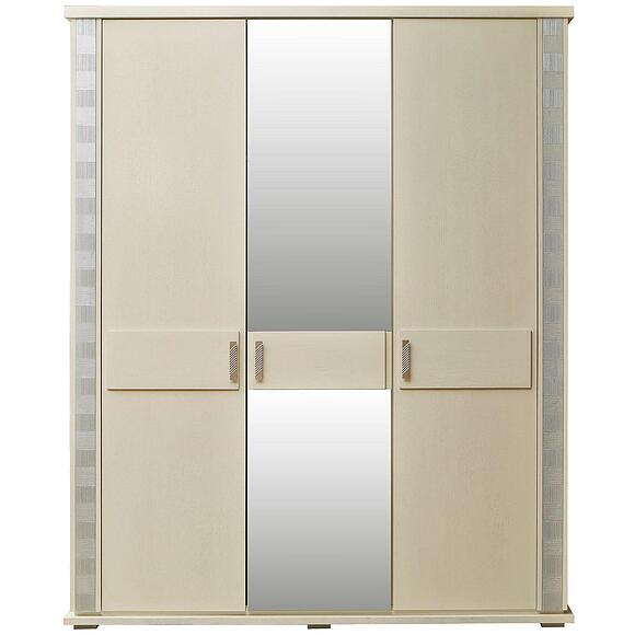 ტანსაცმლის კარადა «ტუნისი» პ6.343.1.01-01 (П344.01), ადგილი: დსპ+შპონი, ფერი: სპილოსძვლისფერი ვერცხლით