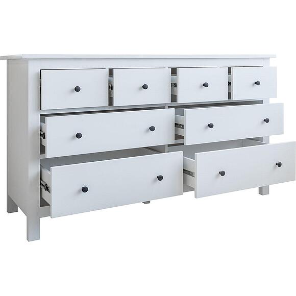 კომოდი «ნორტონი» ბმ2.768.1.31, ადგილი: მასიური ფიჭვის ხე, ფერი: თეთრი ცვილი