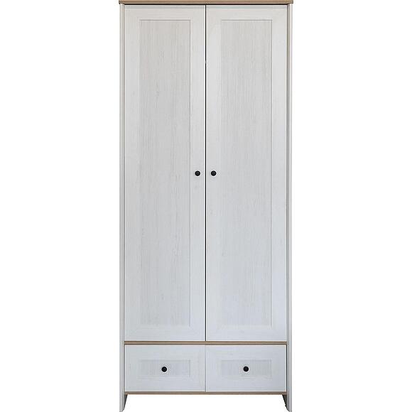 ტანსაცმლის კარადა 2დ «პარმა» პ7.050.1.18, ადგილი: ლდსპ, ფერი: ფიჭვი რანდერსი + მოოქროვილი მუხა კანტრი