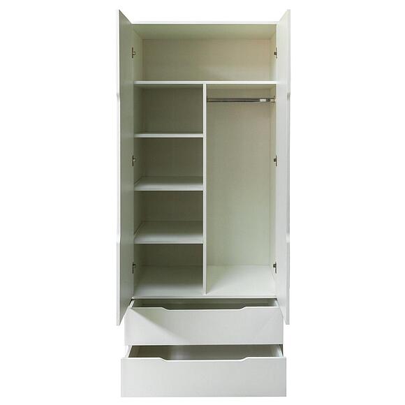 ტანსაცმლის კარადა 2დ «ლინელი» პ6.934.1.01, ადგილი: ლდსპ, ფერი: თეთრი