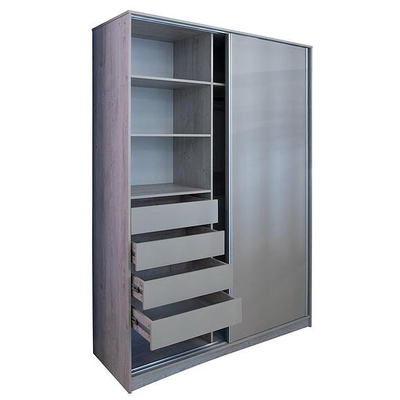 კარადა-კუპე 2დ «მოკკო» პ7.053.1.101, ადგილი: ლდსპ, ფერი: კაპუჩინო + მონტერეის მუხა