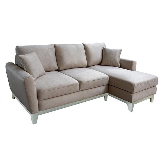 კუთხის დივანი «დივა» (2მლ/რ8მრ/ლ), ადგილი: ნაჭერი, ტყავის ჯგუფი: 19 ჯგუფი