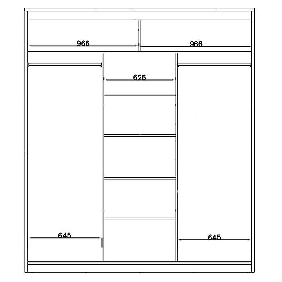 Шкаф-купе 3д «Сорренто» П6.949.1.01, Материал: ЛДСП, Цвет: Дуб Бордо лайт + Дуб Монастырский	