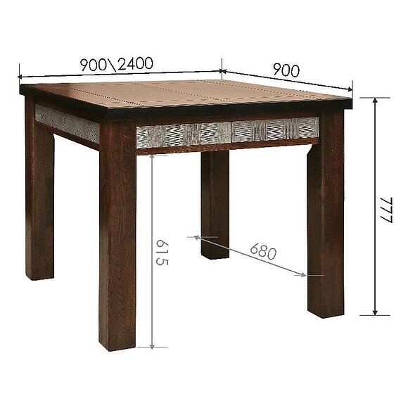 მაგიდა «ტუნისი 14» პ6.343.4.03 (П352.03), ადგილი: მდფ+შპონი, ფერი: ვენგე+ვერცხლი