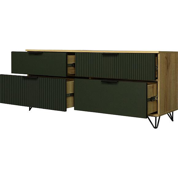 Тумба «Рокси» П6.948.0.02, Материал: ЛДСП, Цвет: Грин Софт+Дуб Кантри золотой (6T3A3265.jpg) Тумба «Рокси» П6.948.0.02, Материал: ЛДСП, Цвет: Грин Софт+Дуб Кантри золотой