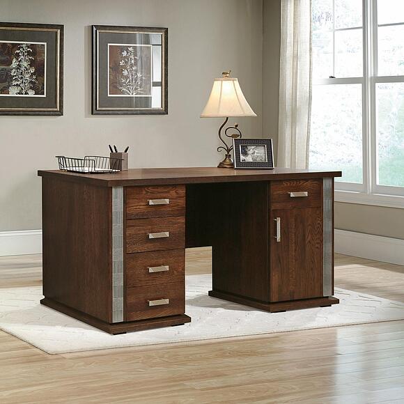 საწერი მაგიდა «ტუნისი» პ6.343.2.08 (პ343.08შ), ადგილი: დსპ+შპონი, ფერი: ვენგე+ვერცხლი