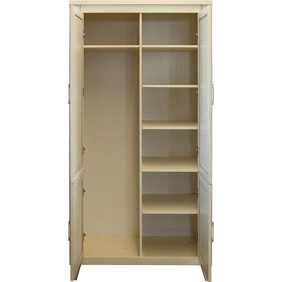 ტანსაცმლის კარადა 2დ «ამადეი» პ6.635.1.08, ადგილი: მასიური მუხა, ფერი: ანტიკური ტემპერა მოოქროვილი