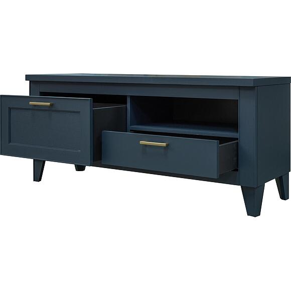 Тумба «Амадей» П6.635.0.02 (П635.02), Материал: Массив (дуб), Цвет: Королевский синий  (Tumba_TV_Amadei_P635-02_korelevskii_sinii___.jpg) Тумба «Амадей» П6.635.0.02 (П635.02), Материал: Массив (дуб), Цвет: Королевский синий